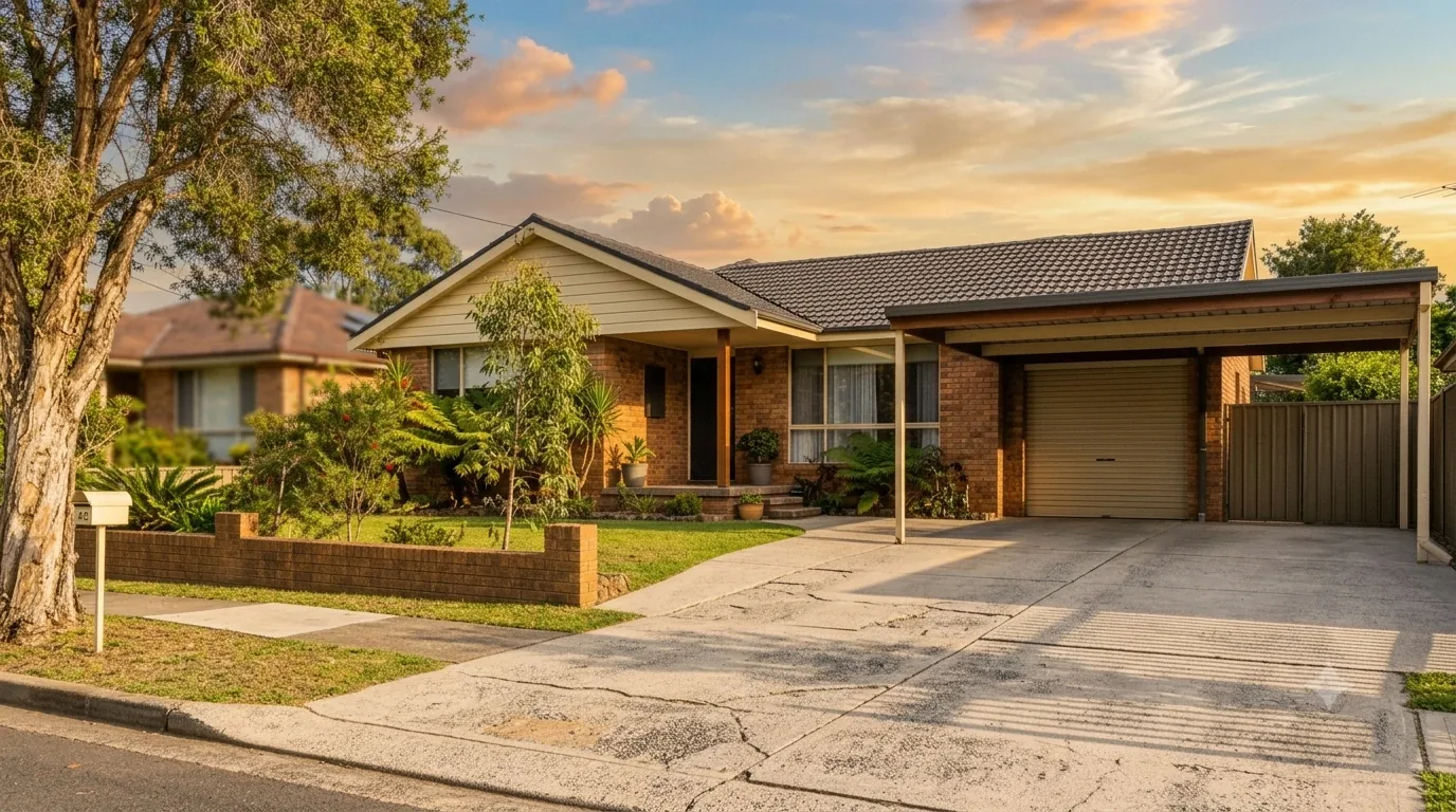 Driveway after pressure washing in Sydney