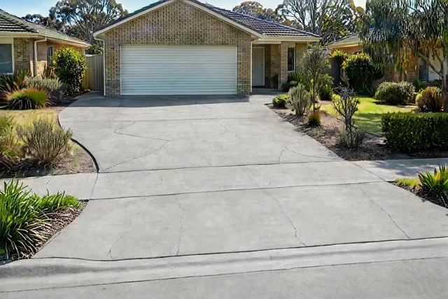 Driveway before cleaning and sealing